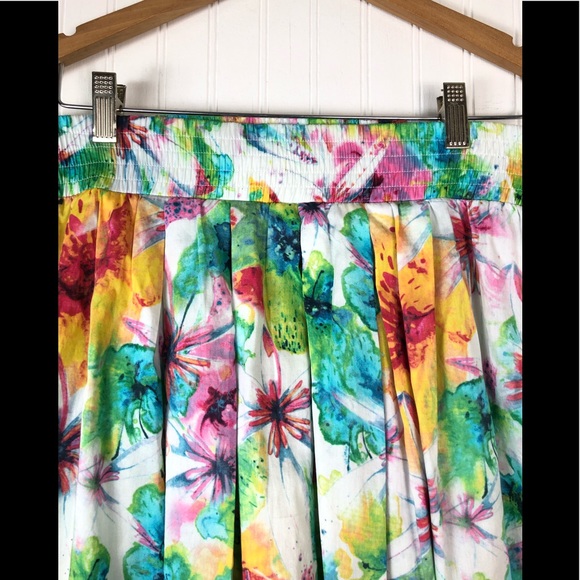 Vassalli Women's Multicolor Floral A-Line Skirt Sz 10 - Picture 2 of 9